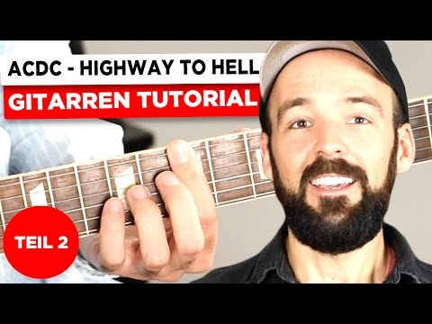 Learn guitar - AC/DC - Highway to Hell - Part 2 - German