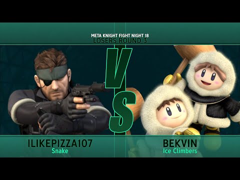 ilikepizza107 (Snake) vs Bekvin (Ice Climbers) - Meta Knight Fight Night 18 - Losers Round 3