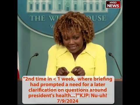 KJP attempts to clean up her own incompetence; Dem Leader repeat 'I'm with Joe'