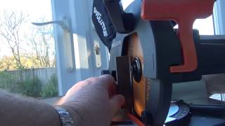 How to set up the Evolution R210CMS Mitre Saw