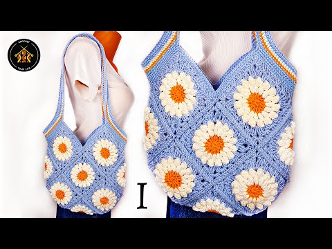 Cum crosetam geanta Margareta - Partea I - Geanta din patrate