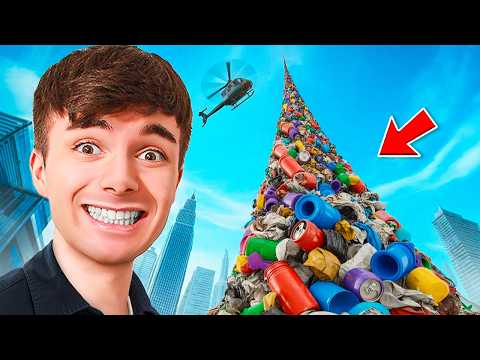 I built a GIANT TOWER out of TRASH!😱