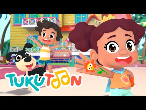 Saco una manito 👋 💖 | Una divertida canción para bailar en familia 🎶| #TukuToon Oficial 🥁🌈⭐