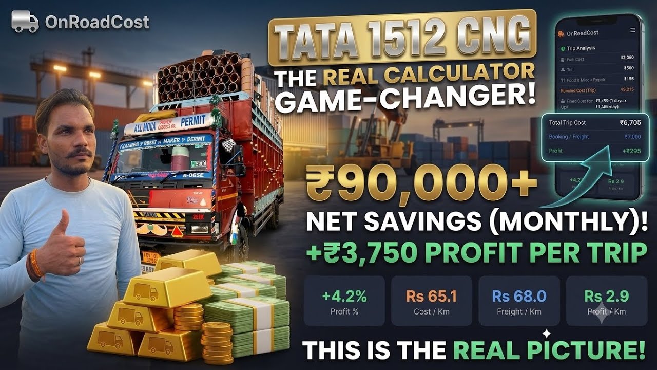 Tata 1512 CNG Delhi Meerut Trip Profit Recovery Fare - Josh Riders