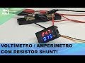 Video - Voltímetro Digital com Amperímetro 50A / 0 a 100VDC - Vermelho/Azul