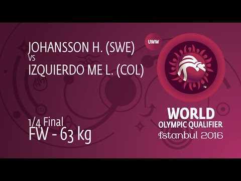 1/4 FW - 63 kg: H. JOHANSSON (SWE) df. L. IZQUIERDO ME (COL), 5-0