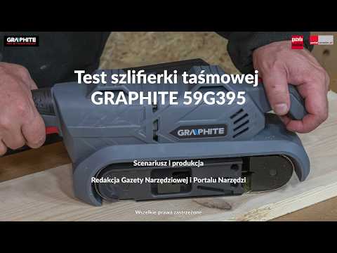 Juostinis šlifuoklis Graphite 59G395; 900 W video