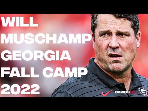 Will Muschamp speaks with media during Georgia football 2022 fall camp