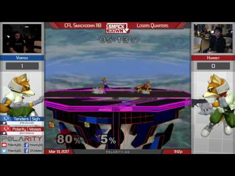 CFL Smackdown 118 Melee - Vortex (Sheik,Fox) vs Harriet (Fox) - Losers Quarters