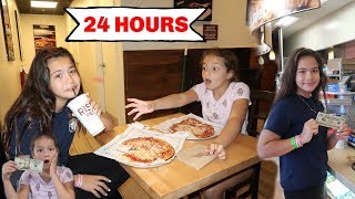 EATING 24 HOURS WITH ONLY $20 DOLLARS CHALLENGE  S