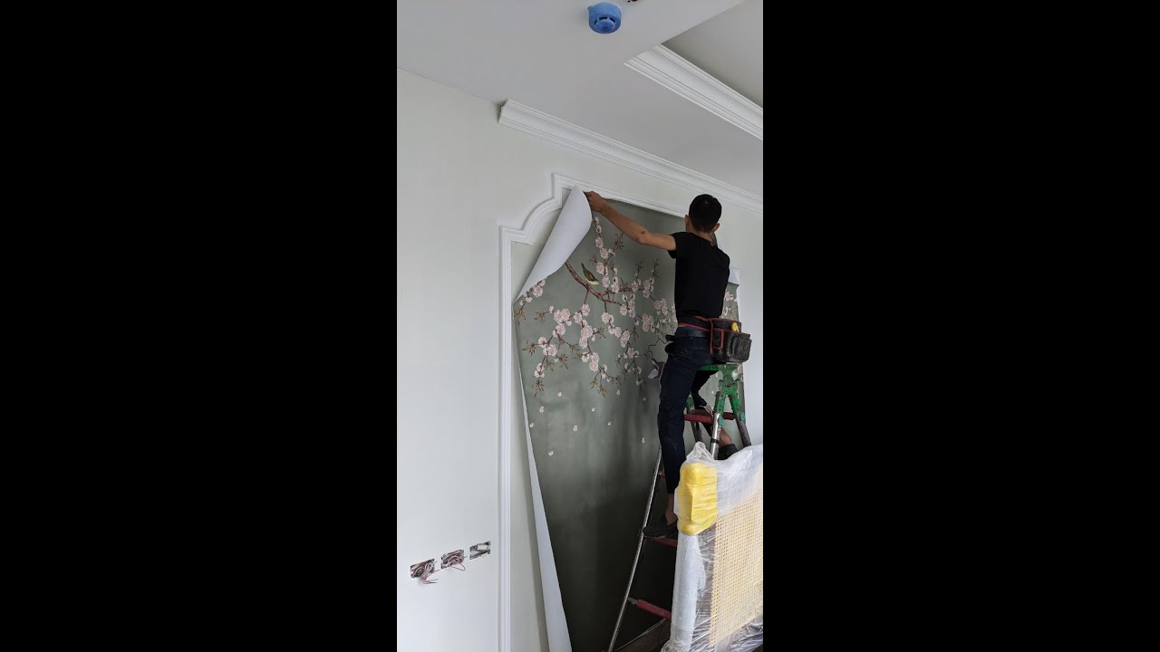 Hướng dẫn tự dán tranh dán tường