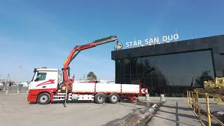 Mercedes-Benz Actros 2542 6x2 Palfinger PK 22002 EH Crane flatbed truck | Image 4 - Autoline