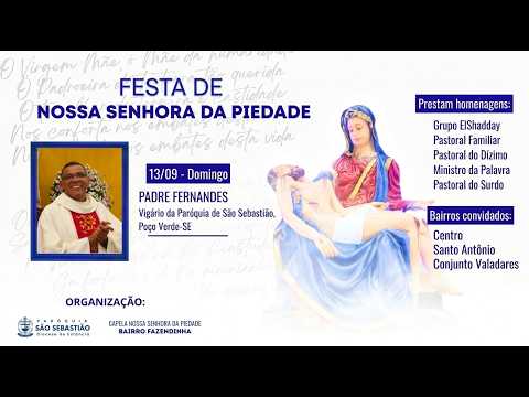 SEGUNDA NOITE DE TRÍDUO I FESTA DE NOSSA SENHORA DA PIEDADE I BAIRRO FAZENDINHA 2026 I Live Ao Vivo
