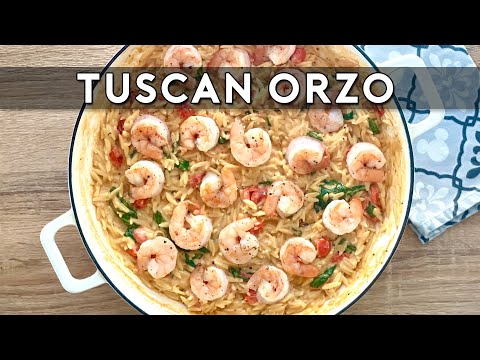 TUSCAN ORZO | EASY ONE PAN MEAL!