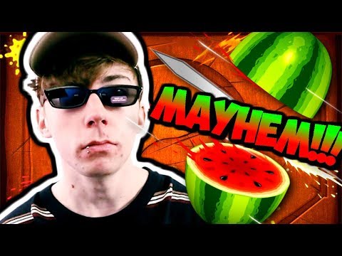 Lonnie Fruit Ninja Mayhem! - YouTube