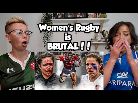 American Couple Reacts: Women's Rugby! FIRST TIME REACTION! These ladies are VICIOUS and HARDCORE!!