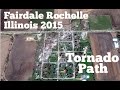 2015 Fairdale and Rochelle Illinois Tornado Path and Destruction on Google Earth