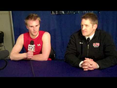 Post-Game Press Conference w/SJU's Saxton Soley & Coach Schueller - 2013 NCAA
