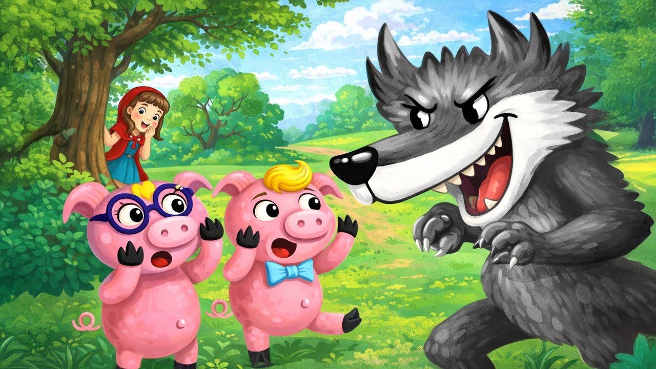 The Adventures of the Big Bad Wolf  | 4 Fairy Tales & Bed Time Stories For Kids | Kiddom Tales