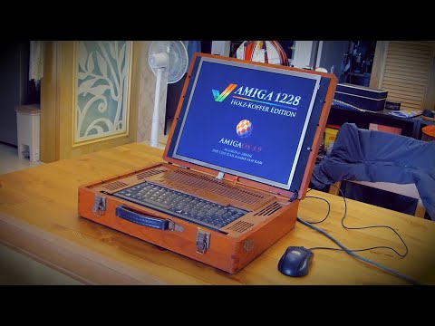 "Koffer-Amiga" - Amiga 1200 in wooden artist's case (3/3)