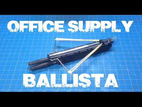 DIY Mini Crossbow Office Supply Ballista