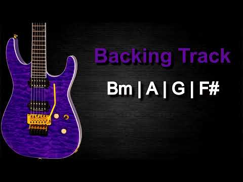 Sad Rock Ballad Guitar Backing Track in B Minor | 63 BPM |
