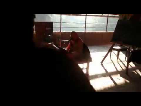 HG Radhey Shyam Prabhu giving lecture in front of His spiritual master HH Radhanath Swami maharaj