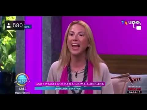 Invitada de Venga la Alegría Mafe Walker asegura hablar idioma alienígena