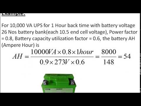 Battery Ampere Hour Calculation For Ups How To Discuss