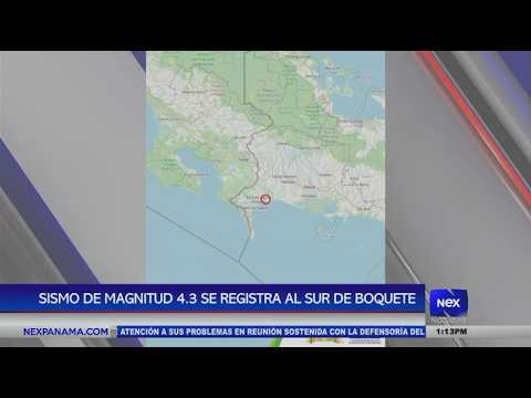Sismo de magnitud 4,3 se registra al sur de Boquete, Chiriquí