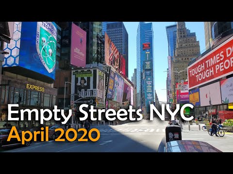 Empty Streets NYC - Broadway Theaters, Times Square, Greenwich Village [4K]
