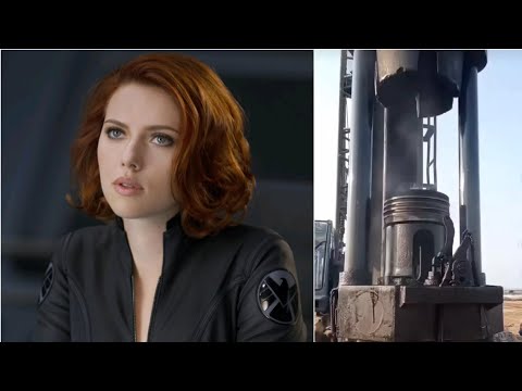 Avengers | black widow VS Hydraulic impact press 