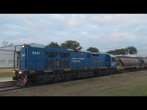 [4K] Tren cargado de NCA con la CRRC CDD-5A1 9441 pasando por Marcos Juárez!!!!!!