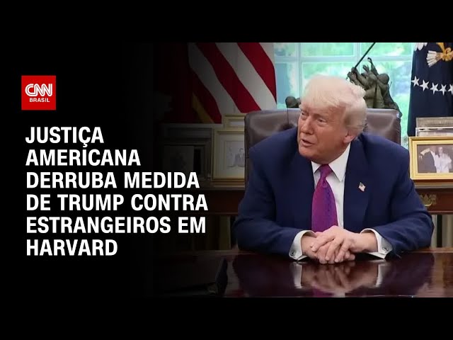 Justiça dos EUA bloqueia veto de Trump a estrangeiros em Harvard | BASTIDORES CNN
