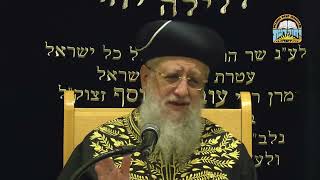 מגילת אסתר: "בן שמעי בן קיש " לכאורה זה אותו דבר?  מרן הראשון לציון הגאון רבי דוד יוסף אדר תשפ"ו (רבנים שונים) - התמונה מוצגת ישירות מתוך אתר האינטרנט יוטיוב. זכויות היוצרים בתמונה שייכות ליוצרה. קישור קרדיט למקור התוכן נמצא בתוך דף הסרטון