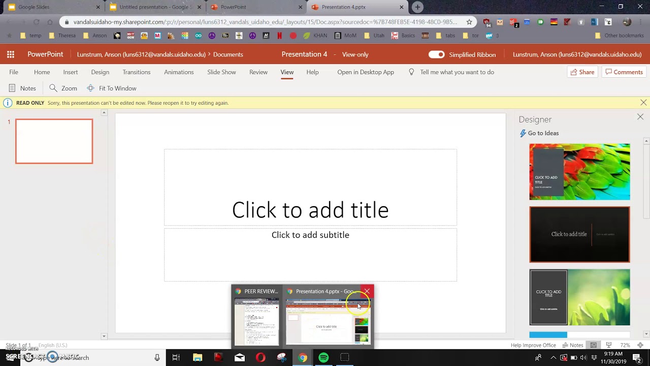Usability testing:Slides vs. PowerPoint