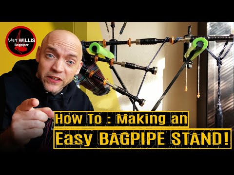Making a Bagpipe Stand from a Keyboard Stand (4K)