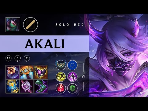 Akali Mid vs Orianna - EUW Challenger Patch 25.24