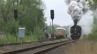 preview picture of video '91 134 von Schwerin nach Zarrentin 8.5.2010 Dampflok / Eisenbahn / Steam Train'