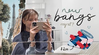 I GOT BANGS 😮 paris shopping + thrifting, travel prep & hauls