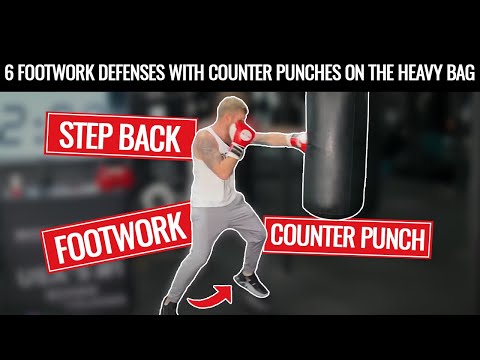 Boxing Footwork | 6 Footwork Defenses with Counter Punches for Boxing on the Heavy Bag