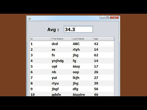 Java Tutorial How To Get The Average Value From Jtable Column Using Java With Source Code