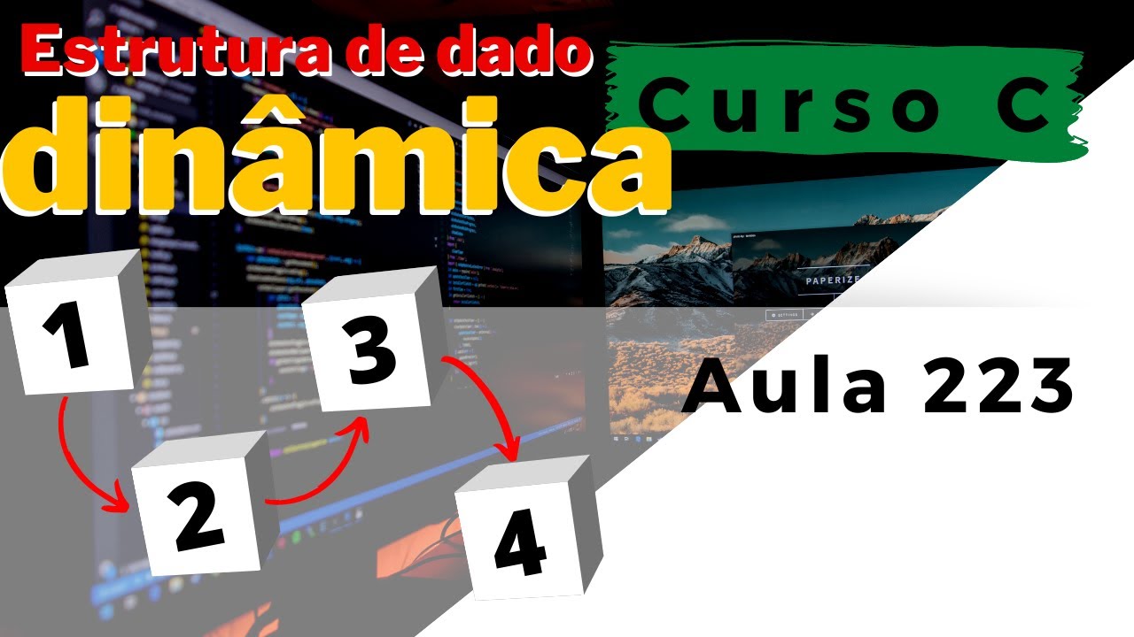 Curso de Programação C | Estruturas de dados dinâmicas - Pilhas, Filas, Listas, Árvores | aula 223