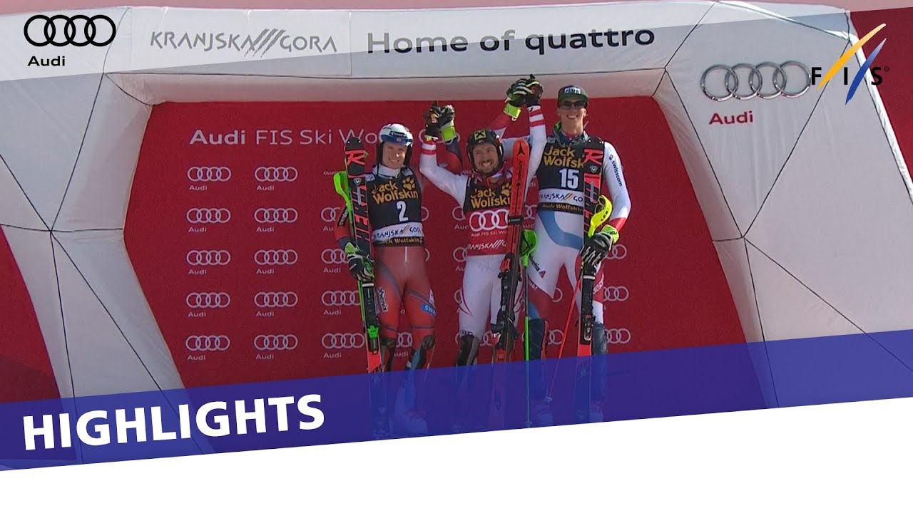 Marcel Hirscher wins slalom in Kranjska Gora to lock up record 7th overall title | Highlights