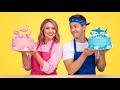 PINK Vs BLUE Cake Decorating Challenge Ultimate Color Battle Funny DIY Moments