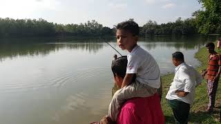 preview picture of video 'Catching Fish Ramsagar Dinajpur'