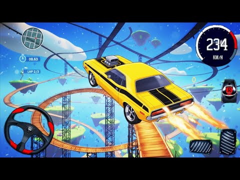 Superhero Car Mega Ramp Driving Tracks - Impossible GT Car Stunts Racing 3D - Android Game - Part 1