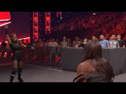 Tia & mandy rose vs Becky lynch 2 on 1 handicap match