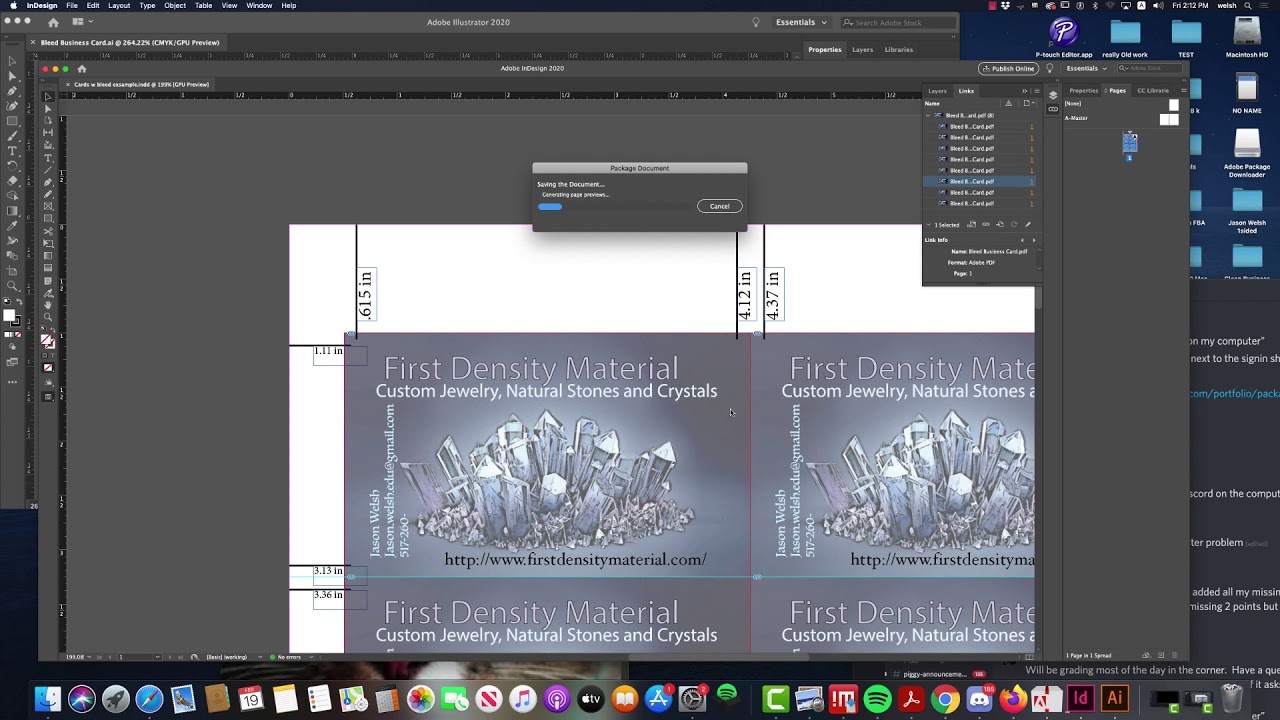 Packaging the Indesign file