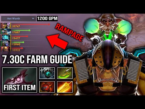 How to Insanely Fast Farm in 7.30c | 1200 GPM First Item Armlet Alchemist with Epic RAMPAGE Dota 2
